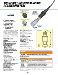 Thumbnail of document Data Sheet - ACC786A Accelerometer, industrial, top entry